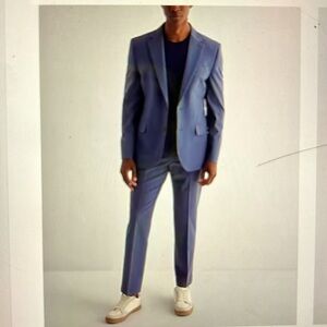 EXPRESS extra slim Dusty Blue modern tech SUIT